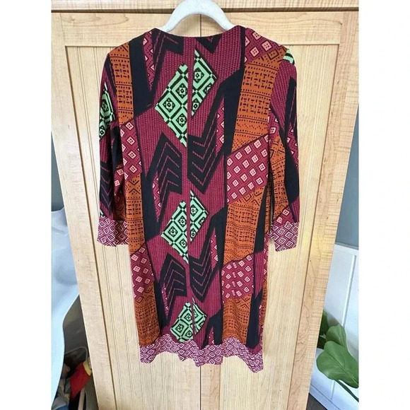 NWT Diane Von Furstenberg Rose Patchwork 3/4 Sleeve 100% Silk Dress Size 4 - Picture 6 of 7